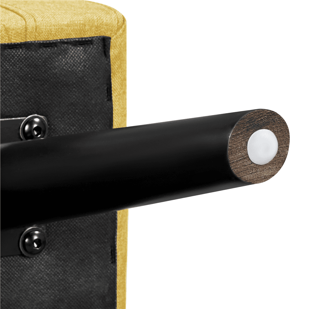 Alden Design Modern Tufted Accent Arm Chair with Rubber Wood Leg for Living Room, Yellow