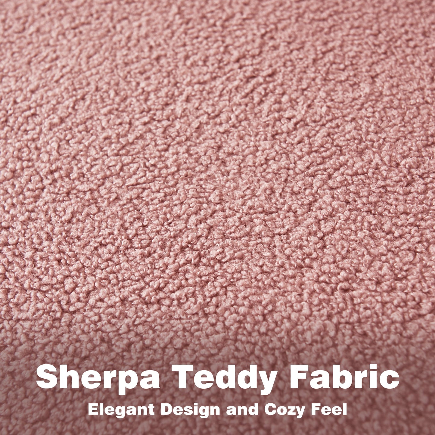 Youdao Modern Accent Chair, Faux Fur Club Chair, Furry Sherpa Elegant and Cozy, Soft Padded Armchair, Suitable for Living Room Bedroom Reception Room Office, Pink