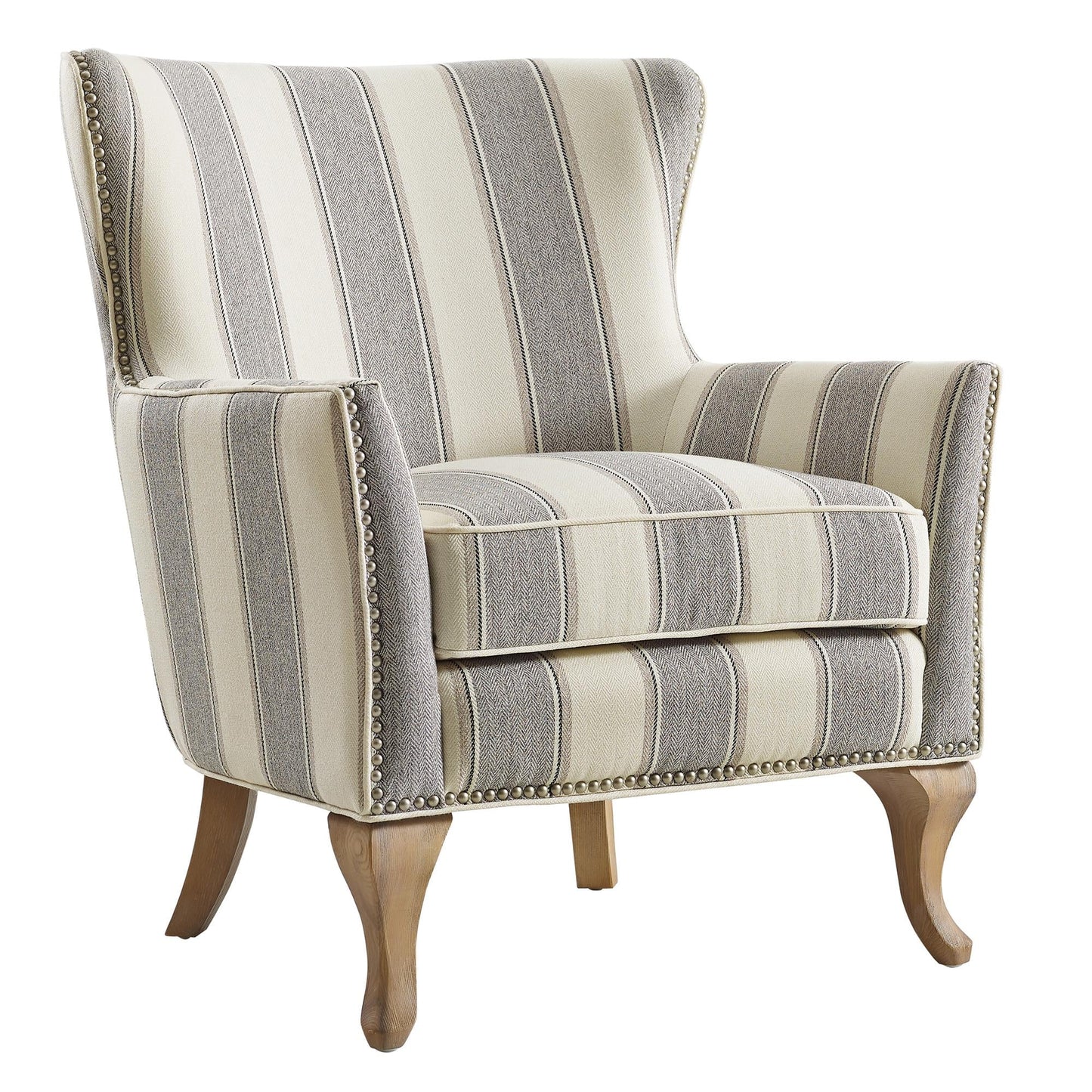 Woven Paths Accent Chair, Gray Stripe