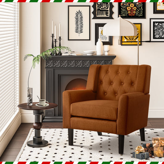 AUSTUFF Modern Accent Chair Arm Chair for Living Room, Brown