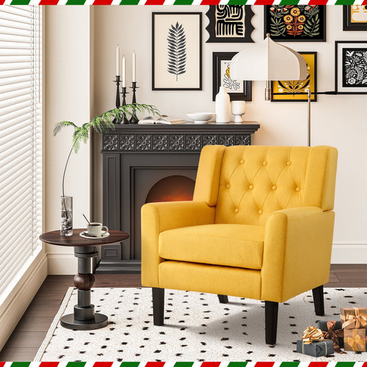 AUSTUFF Modern Accent Chair Arm Chair for Living Room, Yellow