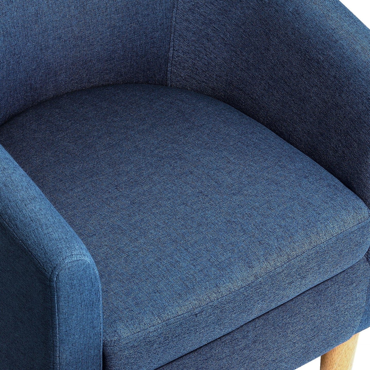 Accent Arm Chair with Ottoman, Modern Home Leisure Reading Chair with Footrest Single Sofa, Blue