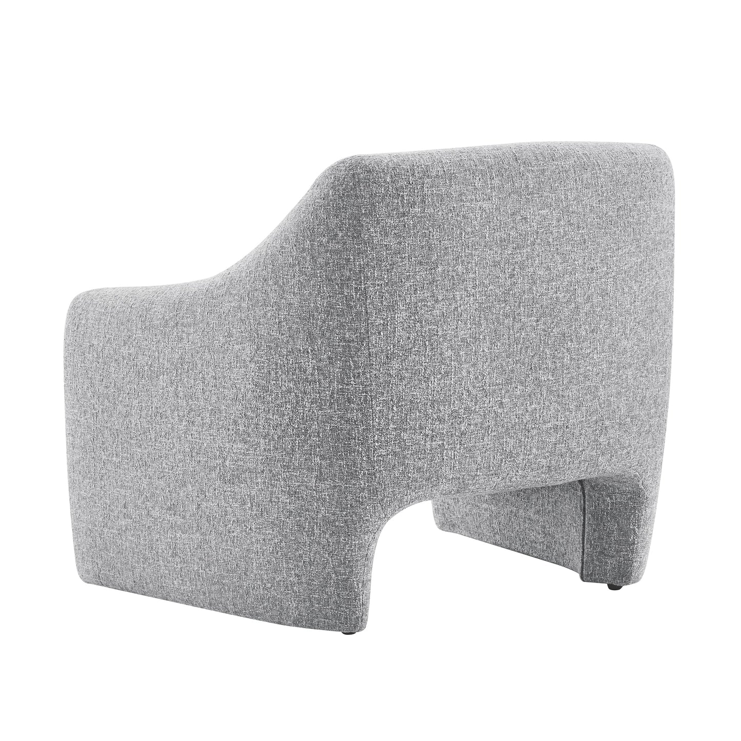Architecturally Inspired Comfy Modern Accent Arm Chair, Gray Upholstered Comfortable for Home